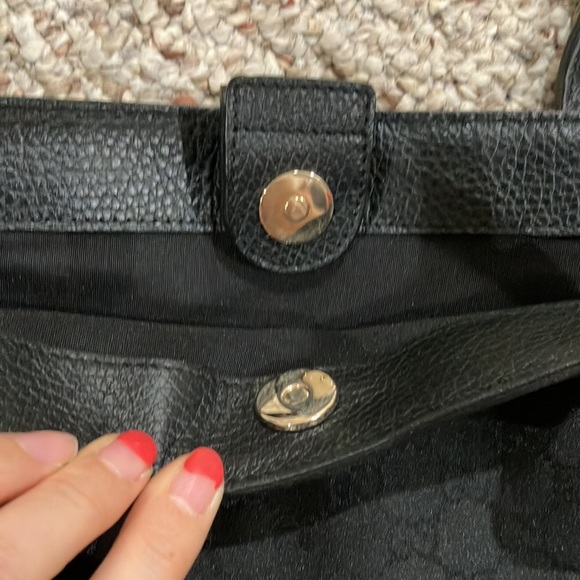 GG Canvas Small/Dollar Calf Nero - Gucci Outlet Handbag - Made in Italy 341536 - Picture 12 of 17